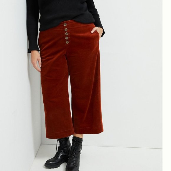 ⭐️ Harrison Wide-Leg Boho Modern Hipster Hippie Art Deco Peasant Corduroy Pants - Picture 6 of 9